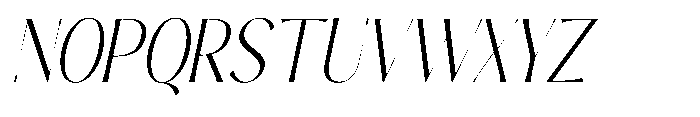 Sarghet Extra Light Condensed Slant Font UPPERCASE