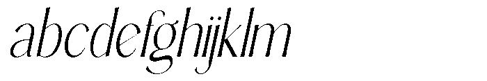 Sarghet Extra Light Condensed Slant FONT