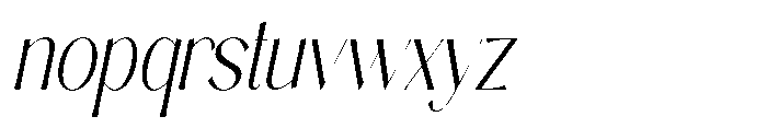 Sarghet Extra Light Condensed Slant Font LOWERCASE