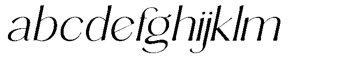 Sarghet Extra Light Expanded Slant FONT