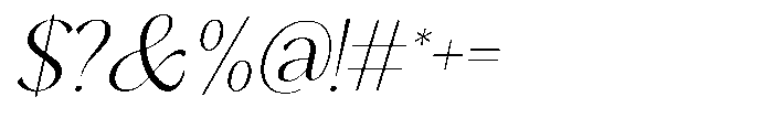 Sarghet Extra Light Slant Font OTHER CHARS
