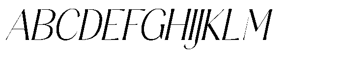 Sarghet Extra Light Slant Font UPPERCASE
