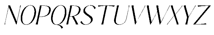Sarghet Extra Light Slant Font UPPERCASE