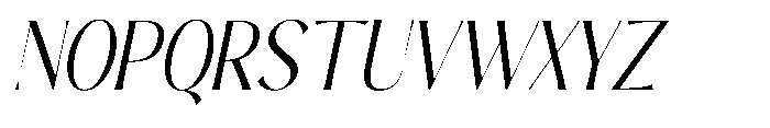 Sarghet Light Condensed Slant Font UPPERCASE