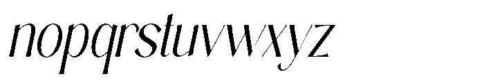 Sarghet Light Condensed Slant Font LOWERCASE
