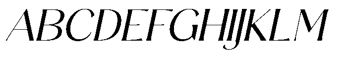 Sarghet Light Expanded Slant Font UPPERCASE
