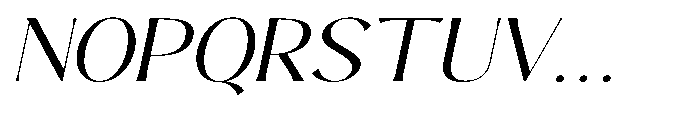 Sarghet Light Expanded Slant Font UPPERCASE