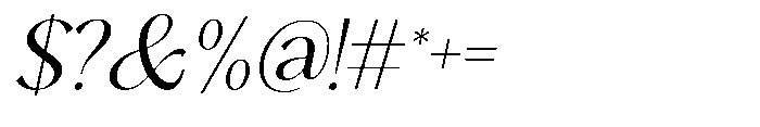 Sarghet Light Slant Font OTHER CHARS