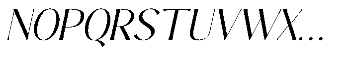 Sarghet Light Slant Font UPPERCASE