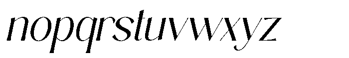 Sarghet Light Slant Font LOWERCASE
