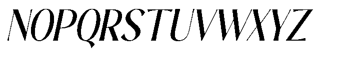 Sarghet Medium Condensed Slant Font UPPERCASE