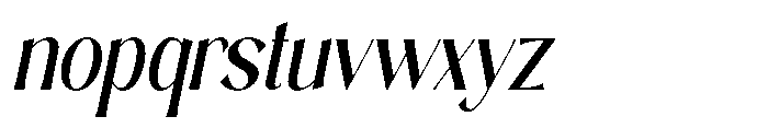 Sarghet Medium Condensed Slant Font LOWERCASE