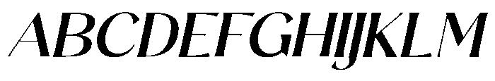 Sarghet Medium Expanded Slant Font UPPERCASE