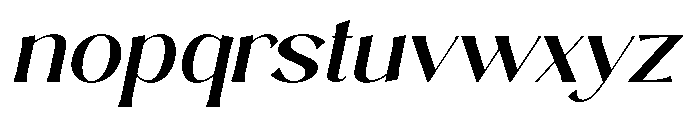 Sarghet Medium Expanded Slant Font LOWERCASE
