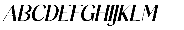 Sarghet Medium Slant Font UPPERCASE