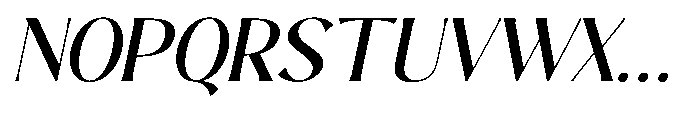 Sarghet Medium Slant Font UPPERCASE