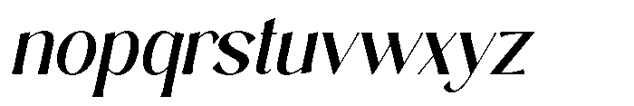 Sarghet Medium Slant Font LOWERCASE