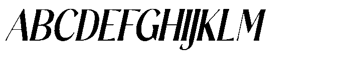Sarghet Semi Bold Condensed Slant Font UPPERCASE