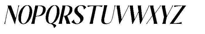 Sarghet Semi Bold Condensed Slant Font UPPERCASE