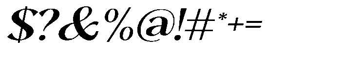 Sarghet Semi Bold Expanded Slant Font OTHER CHARS