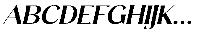 Sarghet Semi Bold Expanded Slant Font UPPERCASE