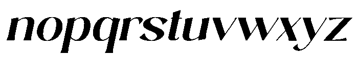Sarghet Semi Bold Expanded Slant Font LOWERCASE