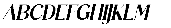 Sarghet Semi Bold Slant Font UPPERCASE
