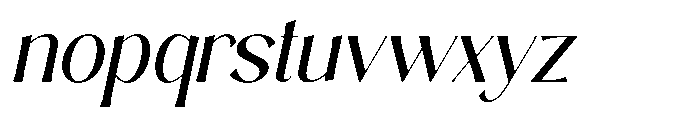 Sarghet Slant Font LOWERCASE