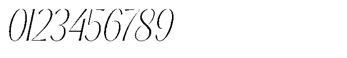 Sarghet Thin Condensed Slant Font OTHER CHARS