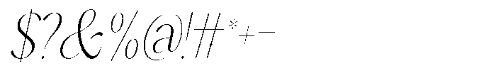 Sarghet Thin Condensed Slant Font OTHER CHARS