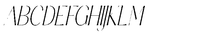 Sarghet Thin Condensed Slant Font UPPERCASE
