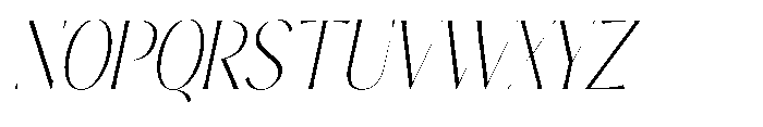 Sarghet Thin Condensed Slant Font UPPERCASE