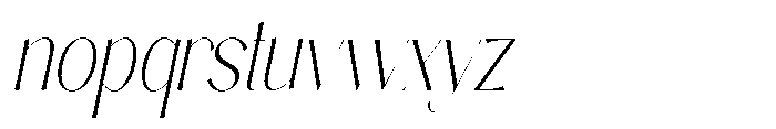 Sarghet Thin Condensed Slant Font LOWERCASE