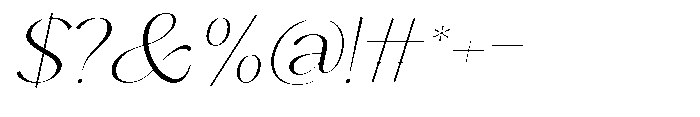 Sarghet Thin Expanded Slant Font OTHER CHARS
