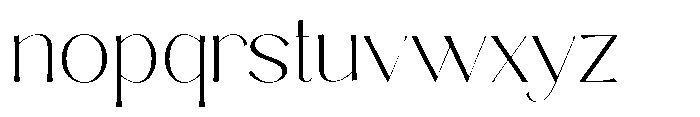 Sarghet Thin Expanded Font LOWERCASE