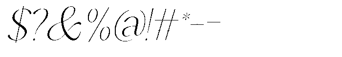 Sarghet Thin Slant Font OTHER CHARS