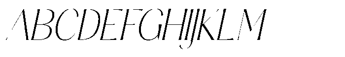 Sarghet Thin Slant Font UPPERCASE