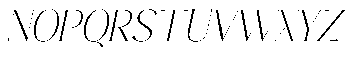Sarghet Thin Slant Font UPPERCASE