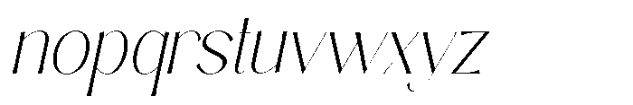 Sarghet Thin Slant Font LOWERCASE