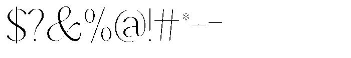 Sarghet Thin Font OTHER CHARS