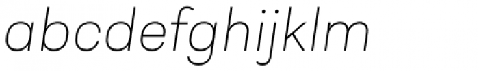 Sarine Thin Italic Font LOWERCASE