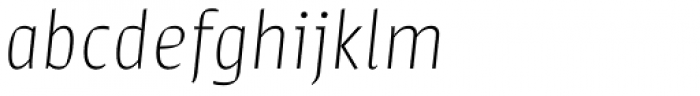 Sarre Testversion Thin Italic Font LOWERCASE