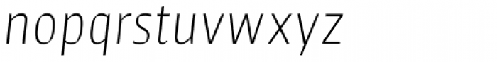 Sarre Thin Italic Font LOWERCASE