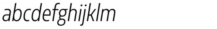Sarun Pro Condensed Light Italic Font LOWERCASE