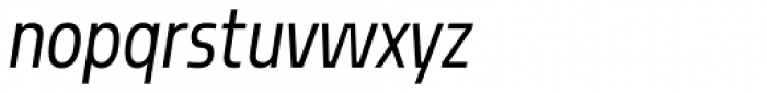 Sarun Pro Condensed Regular Italic Font LOWERCASE