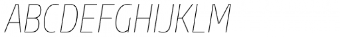 Sarun Pro Condensed Thin Italic Font UPPERCASE