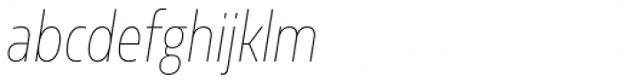 Sarun Pro Condensed Thin Italic Font LOWERCASE