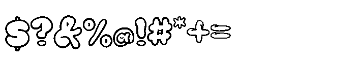 Sate Kopeng Outline Font OTHER CHARS