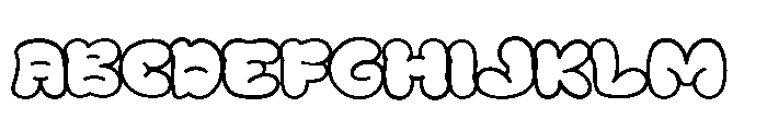 Sate Kopeng Outline Font UPPERCASE