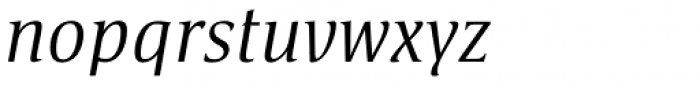 Satero Serif Pro Light Italic Font LOWERCASE
